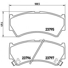 P 79 013 BREMBO Комплект гальмівних колодок дисковий гальм