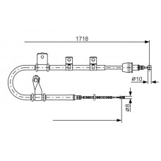 1 987 482 075 BOSCH Тросик, cтояночный тормоз