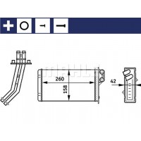 AH 156 000S MAHLE Теплообмінник обігрів салону