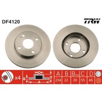 DF4120 TRW Гальмівний диск