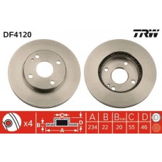 DF4120 TRW Гальмівний диск