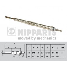 N5712027 NIPPARTS Свічка розжарювання