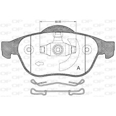BPA0843.20 OPEN PARTS Комплект гальмівних колодок дисковий гальм