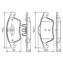 0 986 494 556 BOSCH Комплект гальмівних колодок дисковий гальм
