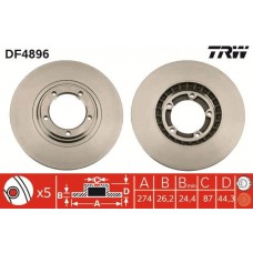 DF4896 TRW Гальмівний диск