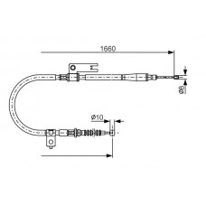 1 987 482 153 BOSCH Тросик, cтояночный тормоз