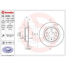 08.D080.11 BREMBO Гальмівний диск