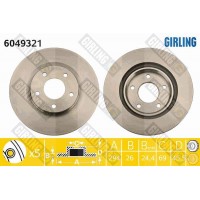 6049321 GIRLING Гальмівний диск