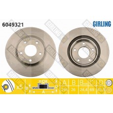 6049321 GIRLING Гальмівний диск