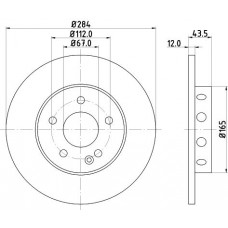 8DD 355 102-951 HELLA Гальмівний диск