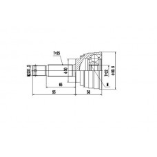 DCV809004 DYNAMATRIX Шарнирный комплект, Привідний вал