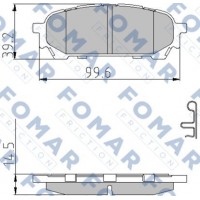 FO 972781 FOMAR Friction Комплект гальмівних колодок дисковий гальм