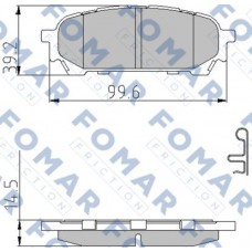 FO 972781 FOMAR Friction Комплект гальмівних колодок дисковий гальм