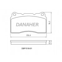 DBP1516-01 DANAHER Комплект гальмівних колодок дисковий гальм