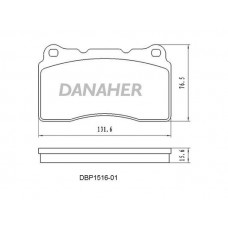 DBP1516-01 DANAHER Комплект гальмівних колодок дисковий гальм