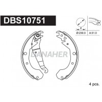 DBS10751 DANAHER Комплект гальмівних колодок