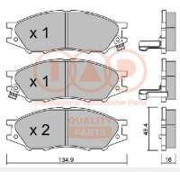 704-13087 IAP QUALITY PARTS Комплект гальмівних колодок дисковий гальм