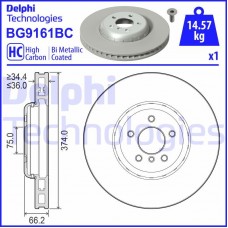 BG9161BC DELPHI Гальмівний диск