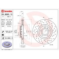 09.8690.1X BREMBO Гальмівний диск
