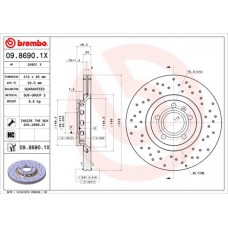09.8690.1X BREMBO Гальмівний диск