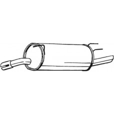 185-157 BOSAL Глушник вихлопних газів кінцевий