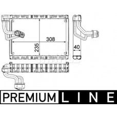 AE 90 000P MAHLE Випарник кондиціонера