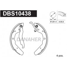 DBS10438 DANAHER Комплект гальмівних колодок