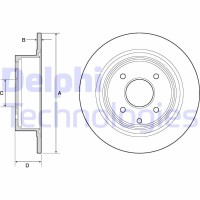 BG4666C DELPHI Гальмівний диск