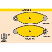 BA2090 BARUM Комплект гальмівних колодок дисковий гальм