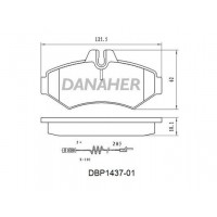 DBP1437-01 DANAHER Комплект гальмівних колодок дисковий гальм