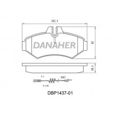 DBP1437-01 DANAHER Комплект гальмівних колодок дисковий гальм