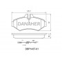 DBP1437-01 DANAHER Комплект гальмівних колодок дисковий гальм