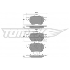 TX 16-54 TOMEX Brakes Комплект гальмівних колодок дисковий гальм