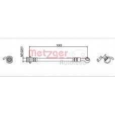4111951 METZGER Гальмівний шланг
