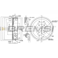 CR5005 BREMSI Гальмівний барабан