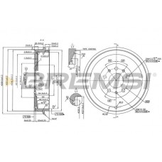 CR5005 BREMSI Гальмівний барабан