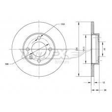 TX 70-38 TOMEX Brakes Гальмівний диск