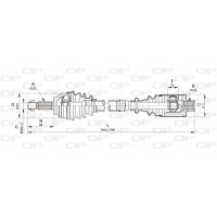 DRS6113.00 OPEN PARTS Привідний вал