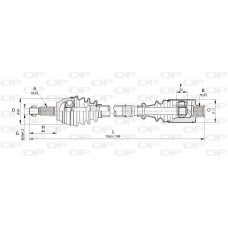 DRS6113.00 OPEN PARTS Привідний вал