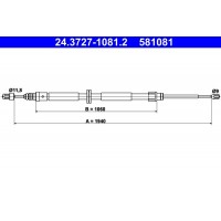 24.3727-1081.2 ATE Тросик, cтояночный тормоз