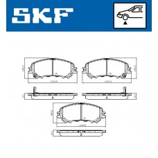 VKBP 80108 A SKF Комплект гальмівних колодок дисковий гальм