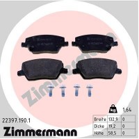 22397.190.1 ZIMMERMANN Комплект гальмівних колодок дисковий гальм