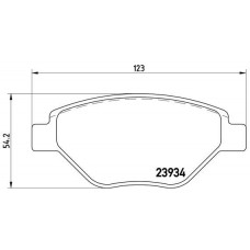 P 68 031 BREMBO Комплект гальмівних колодок дисковий гальм