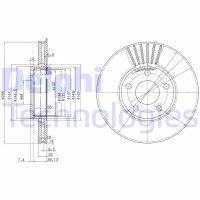 BG2745C DELPHI Гальмівний диск