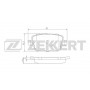 BS-2821 ZEKKERT Комплект гальмівних колодок дисковий гальм
