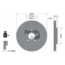 BDS2262 BENDIX Braking Гальмівний диск