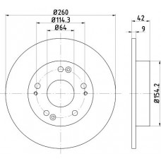 ND8010K NISSHINBO Гальмівний диск