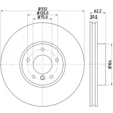 8DD 355 129-291 HELLA Гальмівний диск