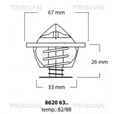 8620 6382 TRISCAN Термостат охолоджувальна рідина