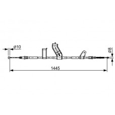1 987 482 523 BOSCH Тросик, cтояночный тормоз